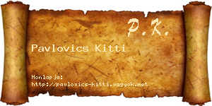 Pavlovics Kitti névjegykártya