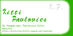 kitti pavlovics business card